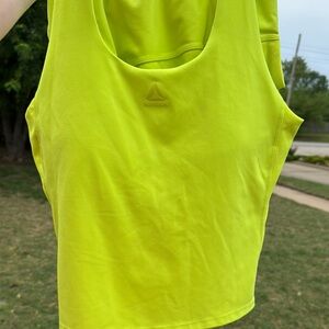 Reebok Women's Neon Green Tank/Skirt set Top Never Worn